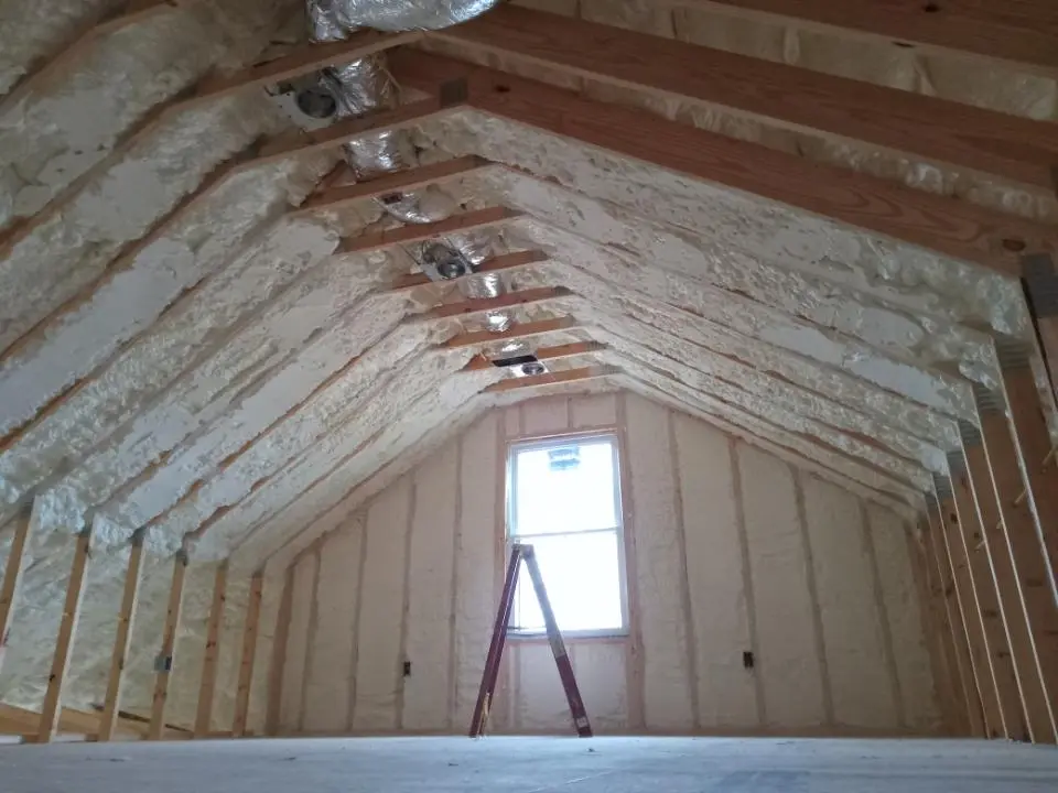 Spray foam roofing application for Crawl Space Insulation project in Riverbank
